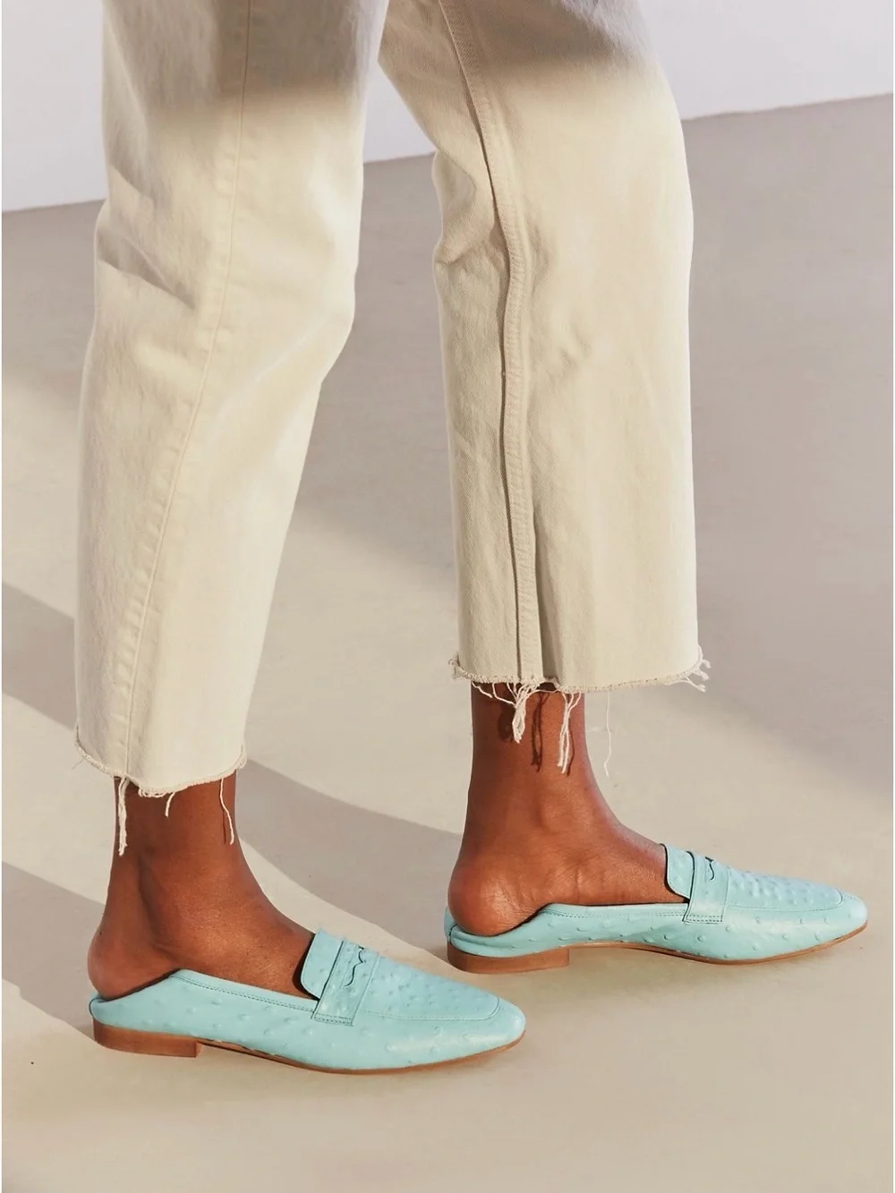 Aquamarine Leather Loafers